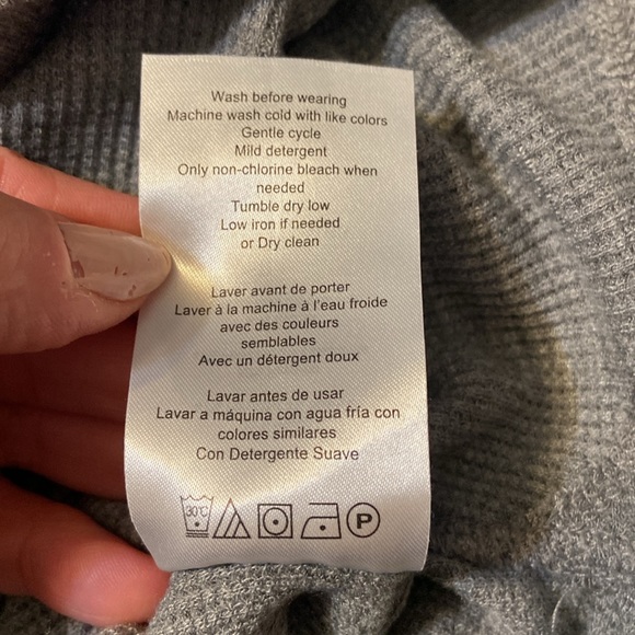 Jessica Simpson Gray Knit Maternity Dress Size Large Long Sleeve - Picture 7 of 9